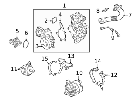 Water Pump for 2023 BMW X3 #0