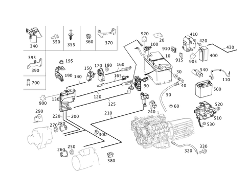 Battery, Starter and Alternator Line for 2007 Mercedes-Benz E63 AMG #0
