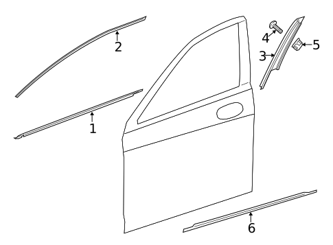 Exterior Trim - Front Door for 2015 Mercedes-Benz S63 AMG #0
