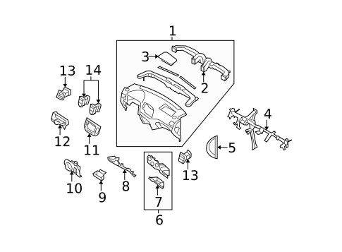 Instrument Panel for 2008 Hyundai Accent #0
