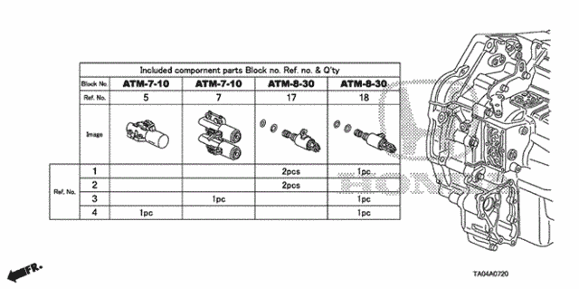 AT Solenoid Valve Set (L4) for 2011 Honda Accord #0