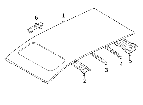 Roof & Components for 2011 Mazda CX-7 #1