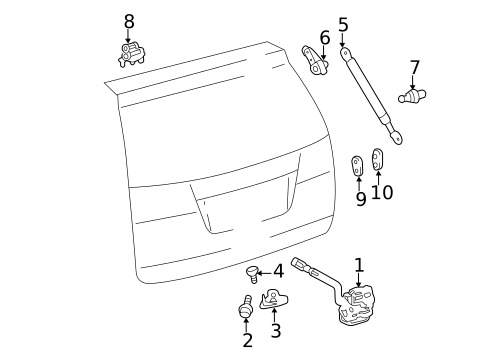 Lock & Hardware for 2014 Toyota Sienna #2