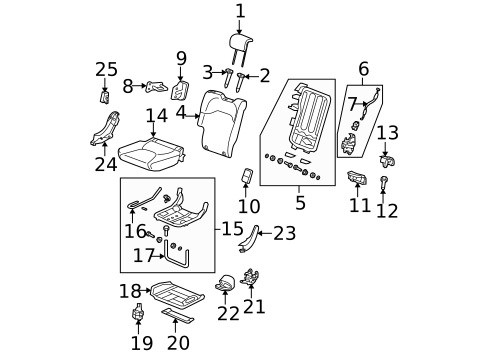 Front Seat Components for 2013 Honda Fit #2