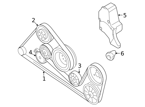 Belts & Pulleys for 2005 Volkswagen Phaeton #0