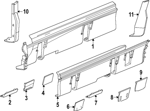 Exterior Trim - Pillars for 2024 Chevrolet Silverado EV #0