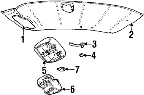 Interior Trim - Roof for 1998 Ford Crown Victoria #0