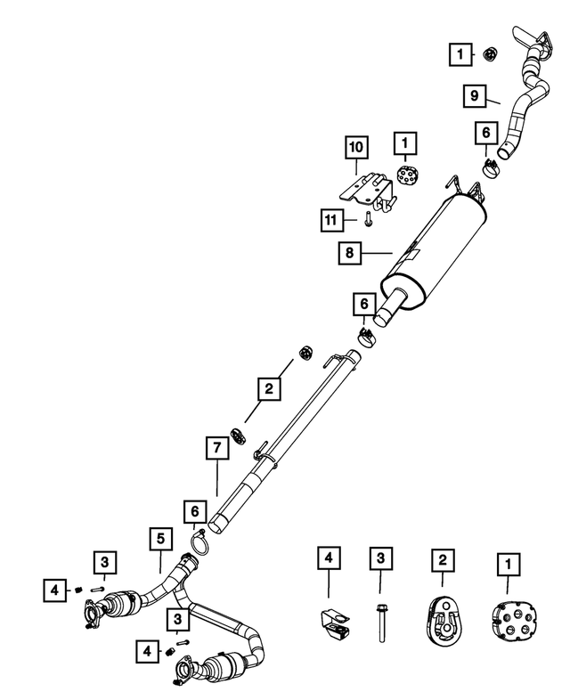 52122280AB - : Exhaust Extension Pipe for Mopar Image