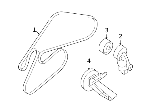 Belts & Pulleys for 2010 Hyundai Santa Fe #0