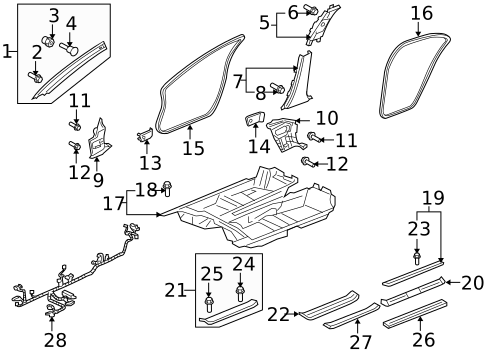 Interior Trim - Pillars for 2009 Acura RL #0