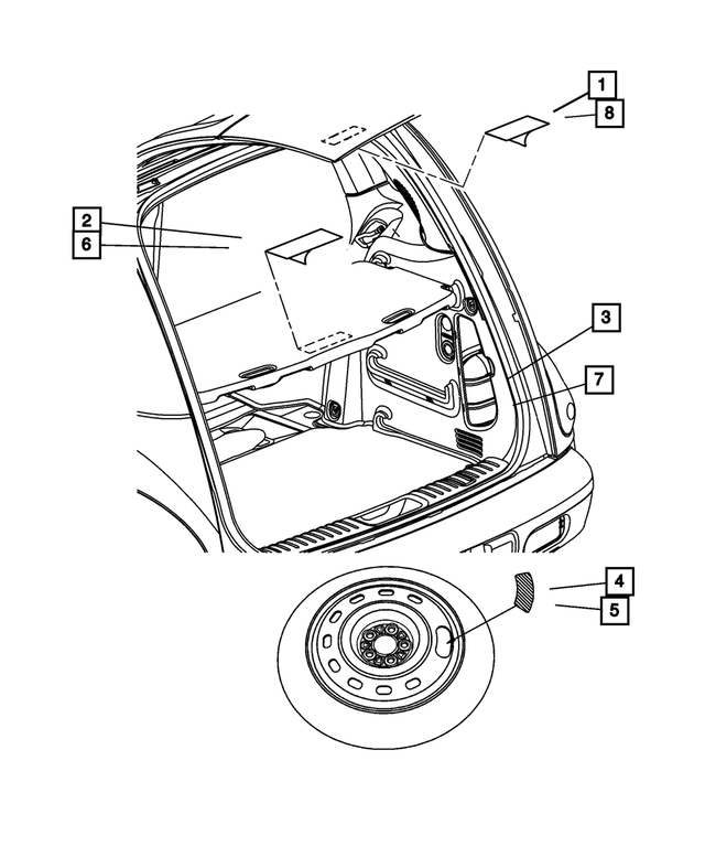 52110400AB - Labels All Vehicle Locations: Jack Caution Label for Mopar Image