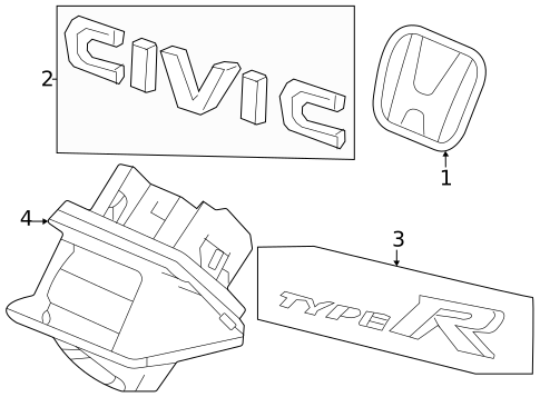 Exterior Trim - Lift Gate for 2025 Honda Civic #0