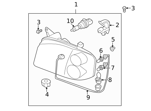Headlamp Components for 2009 Nissan Xterra #2