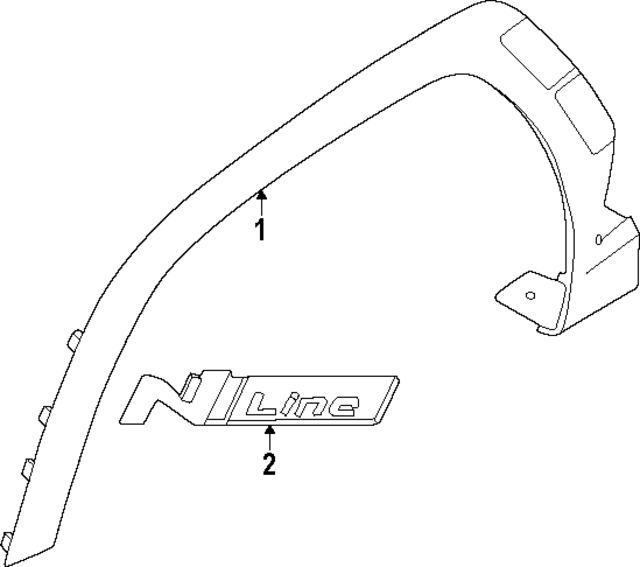 877W6N9FA0 - : Wheel Opening Molding for Hyundai Image