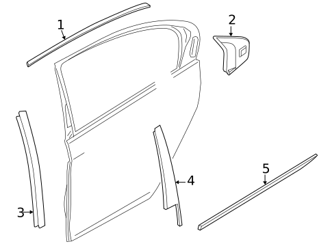 Exterior Trim - Rear Door for 2024 BMW i5 #0