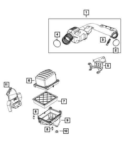 Air Cleaner for 2022 Jeep Grand Cherokee WK #0