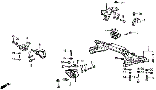 Engine Mount for 1985 Honda Civic #0