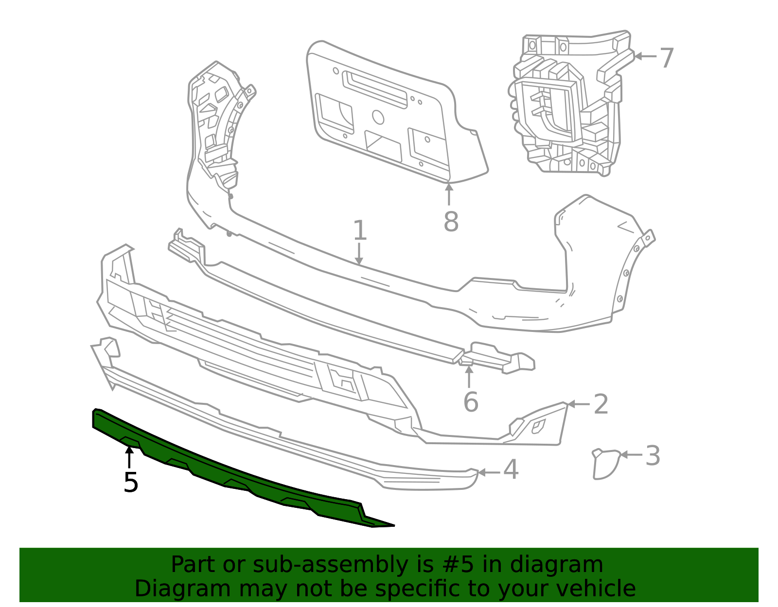 2024-2025 Chevrolet Front Bumper Fascia Skid Plate 84913645 | OEM