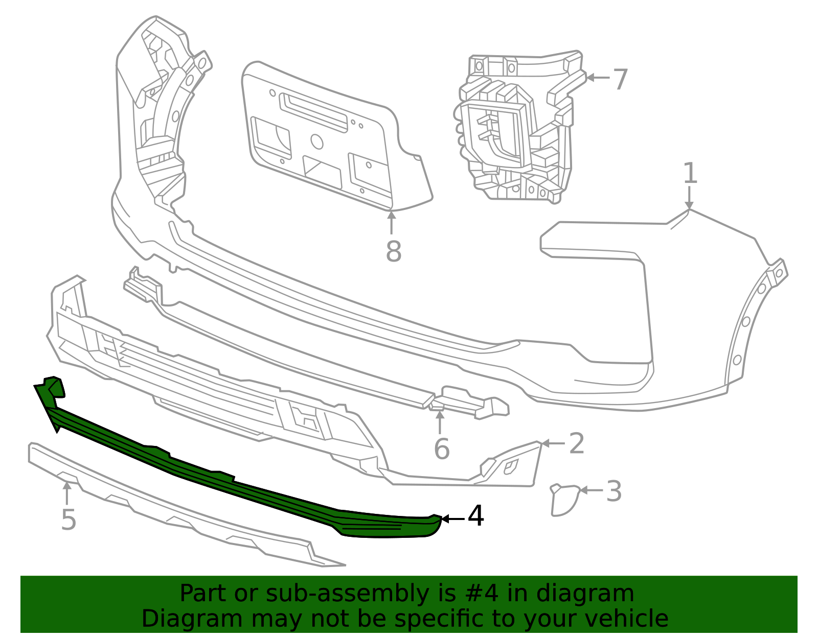 2024-2025 Chevrolet Lower Deflector 86506289 GM | GMPartsDirect.com
