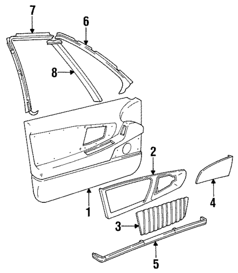 Interior Trim - Front Door for 1991 Oldsmobile 98 #0