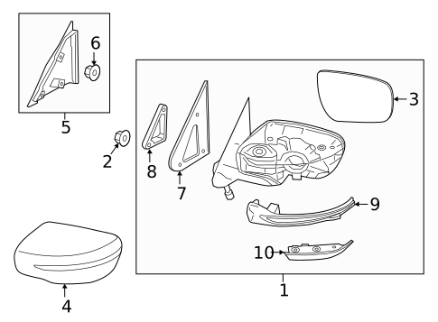 Outside Mirrors for 2016 Nissan Juke #1
