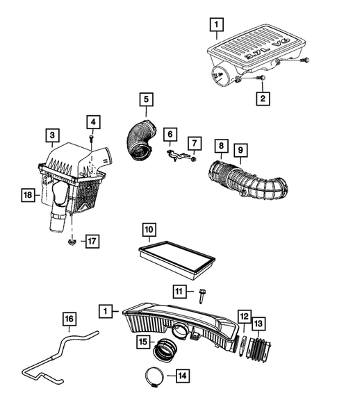 Air Cleaner for 2010 Jeep Grand Cherokee #0
