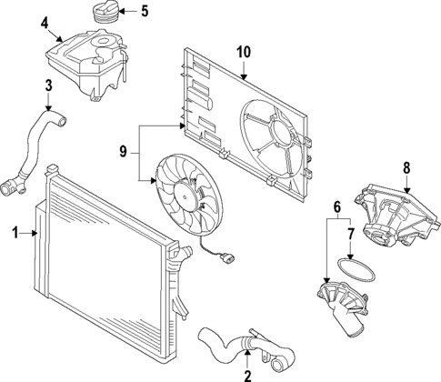 Water Pump for 2015 Volkswagen Touareg #1