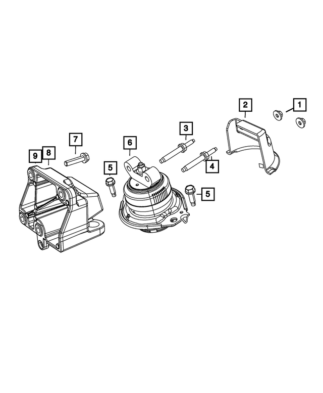 5090026AA - 5.7L Gas; Engine: Engine Mount Heat Shield for Mopar Image