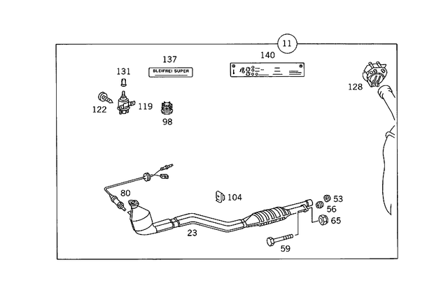 1264904819 - Exhaust System: Exhaust Pipe for Mercedes-Benz Image image