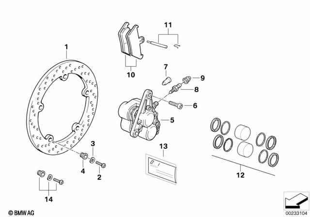 34112314894 - : Brake Disc Right for BMW-Motorrad Image