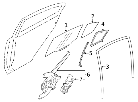 Glass - Rear Door for 2023 Subaru Crosstrek #0
