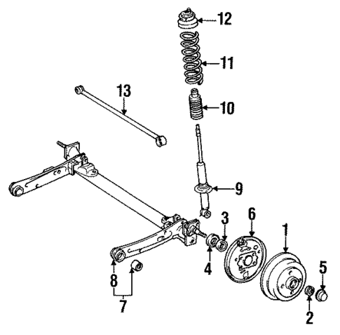Rear Suspension for 1995 Toyota Paseo #0