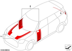 51145B3F095 - : Adhesive Film Tailgate Jcw Chili Red for Mini: Countryman S ALL4, Countryman SE ALL4, JCW Countryman ALL4 Image