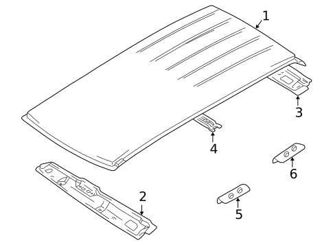 Windshield Header & Components for 2004 Suzuki Vitara #0