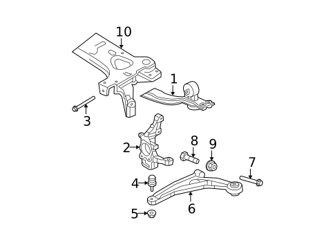 Suspension Components for 2010 Chrysler Sebring #1