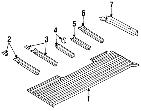 Floor - Pick UP Box for 1998 Dodge Ram 1500 #0