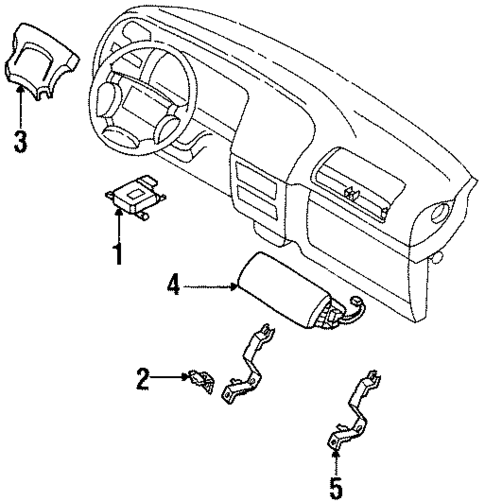 Air Bag Components for 1998 Acura SLX #0