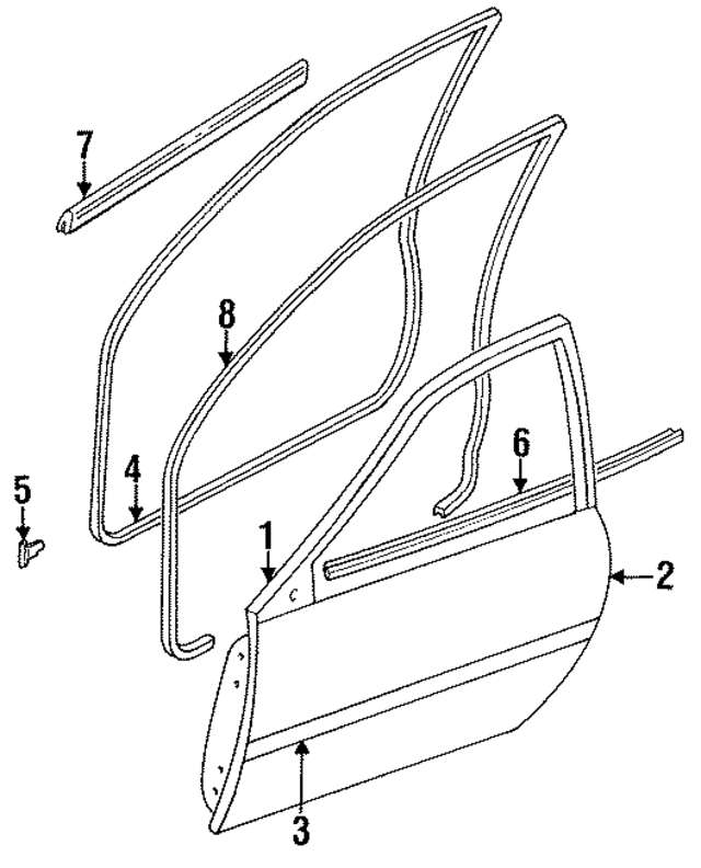 E7GZ6120586B - Body: Rear Seal Retainer for Ford: Aspire, Escort | Mercury: Tracer Image