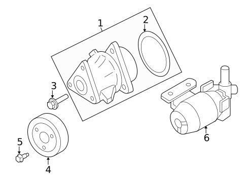 Water Pump & Related Components for 2012 Ford Escape #0