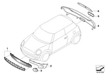 51112755463 - Retrofitting / Conversion / Accessories: Grill, Lower for Mini Image