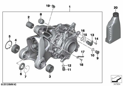 Rear Angular Gearbox for 2012 BMW-Motorrad R 1200 RT #0