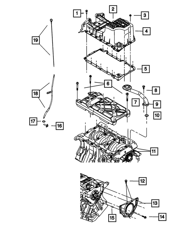« 68043599AA – Engine 3.5L Six Cylinder : Huile Carter pour Mopar Image »