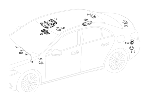 Interior Lamps, Plug Socket in Loading Compartment for 2021 Mercedes-Benz A35 AMG #0