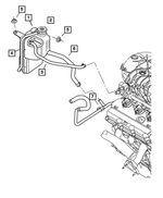 4809437AB - Cooling: Coolant Bottle Inlet Hose for Mopar Image