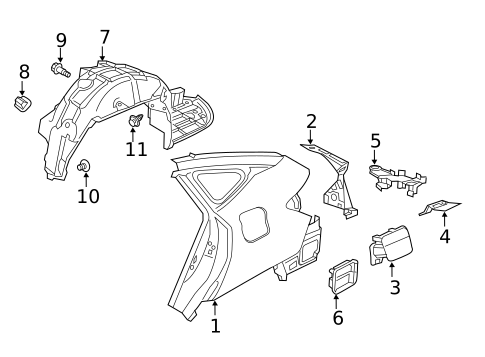 Bumper & Components - Front for 2021 Honda Clarity #10