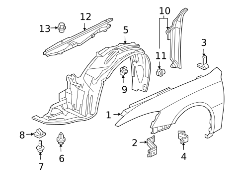Fender & Components for 2005 Honda Accord #2