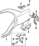 MR241362 - : Splash Shield for Mitsubishi: Mirage Image