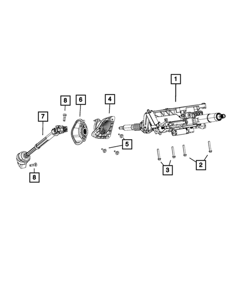 Steering Column and Intermediate Shaft for 2016 Dodge Durango #0
