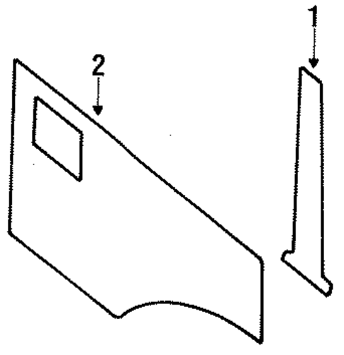 Interior Trim - Quarter Panels for 1986 Jeep Cherokee #1