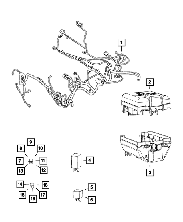 68580352AA - Electrical: Front End Lighting Wiring for Mopar Image